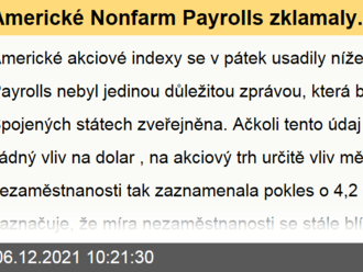 Americké Nonfarm Payrolls zklamaly. Co to znamená pro měnovou politiku Fedu?