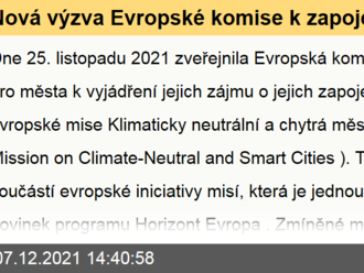 Nová výzva Evropské komise k zapojení měst do evropské mise „Klimaticky neutrální a chytrá města