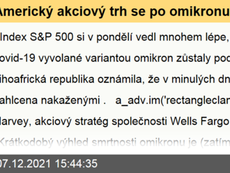 Americký akciový trh se po omikronu odráží ode dna