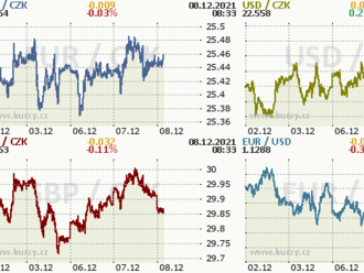 Koruna se drží okolo 25,45 EUR/CZK
