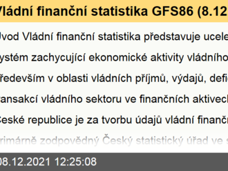 Vládní finanční statistika GFS86  