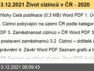 13.12.2021 Život cizinců v ČR - 2020