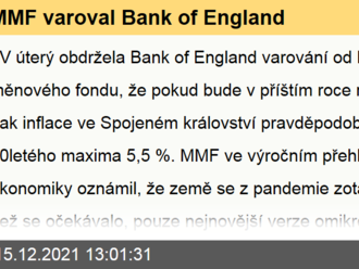 MMF varoval Bank of England