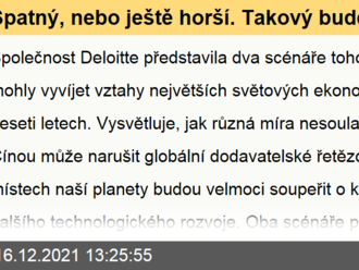 Špatný, nebo ještě horší. Takový bude vývoj vztahů USA a Číny, varují analytici z Deloitte