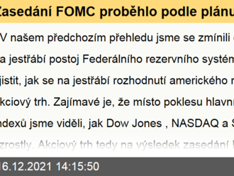 Zasedání FOMC proběhlo podle plánu. Část 2.