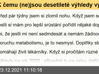 K čemu  jsou desetileté výhledy výnosů jednotlivých investic?