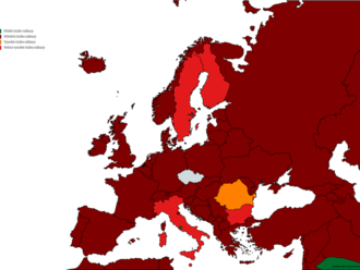 Seznam zemí nebo jejich částí s nízkým, středním, vysokým a velmi vysokým rizikem výskytu onemocnění covid-19, s účinností od 27. 12. 2021 - Ochranné opatření MZDR 20599/2020-137/MIN/KAN MZDRX01IT9A1