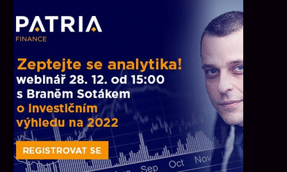 Co čekat na trzích v roce 2022 a co bychom kupovali teď? Webinář s analytikem Patrie již zítra!