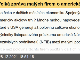 Velká zpráva malých firem o americké ekonomice a akciovém trhu