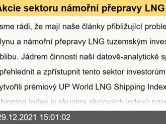 Akcie sektoru námořní přepravy LNG v uplynulém týdnu připsaly 5 %