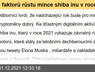 5 faktorů růstu mince shiba inu v roce 2022