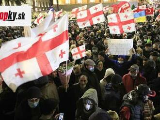 Protest na podporu väzneného Saakašviliho: Jeho priaznivci chcú držať hladovku