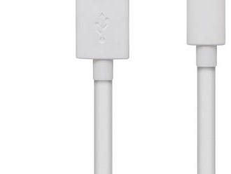 Dátový kábel USB Type - C - biely - 2 m. Je ideálny pre mobilné telefóny, tablety a drony.