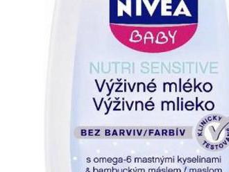 Detské výživné telové mlieko Nivea Baby Nutri Sensitive.