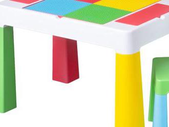 Originálna farbená detská sada stolček a stolička Multifun multicolor.