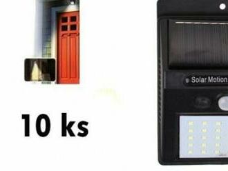 Solárne svetlo s detektorom pohybu 25 LED 10 ks