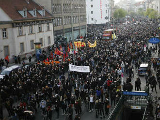 Prvomájové demonštrácie v Nemecku sprevádzali potýčky