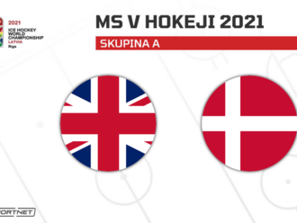 Veľká Británia - Dánsko: ONLINE z MS v hokeji 2021