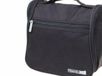 Kozmetická taška Travel Bag čierna. Cestovná kozmetická taška s háčikom na zavesenie.