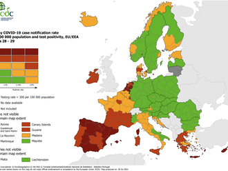 Andorra bude nově v tmavě červené kategorii podle míry rizika nákazy, Dánsko a Francie budou červené