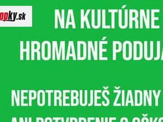 Bez obáv na kultúru: Na podujatí sa netreba preukazovať očkovaním ani testom