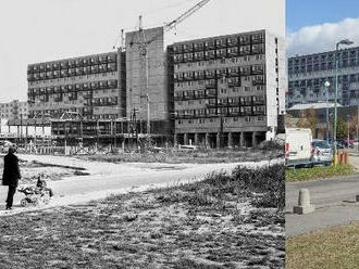 FOTOPOROVNANIE: Pošeň 1974, výstavba známeho hotela a Tomášikovej ul.