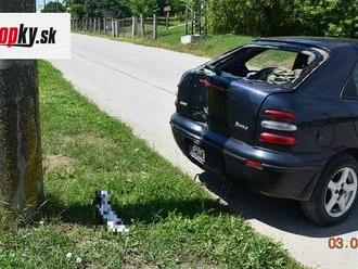 Vodič pri cúvaní narazil do stĺpa: FOTO Policajti mu v dychu namerali viac ako 3 promile