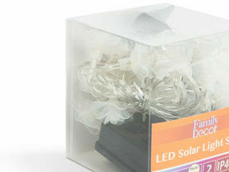 LED solárna reťaz - kvety - 2,3 m - 20 LED - farebná