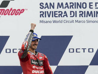 Bagnaia triumfoval na VC San Marína MotoGP pred Quartararom