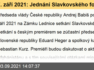 7. září 2021: Jednání Slavkovského formátu v Lednici