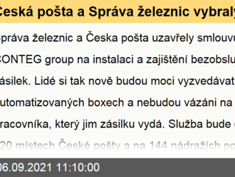 Česká pošta a Správa železnic vybraly provozovatele výdejních boxů na nádražích