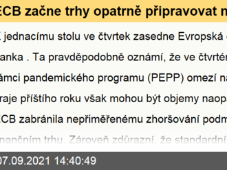 ECB začne trhy opatrně připravovat na konec pandemického programu  