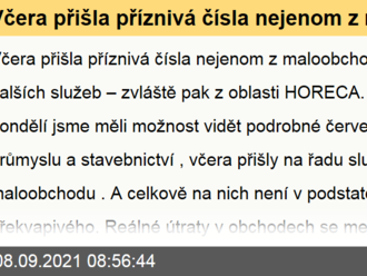 Včera přišla příznivá čísla nejenom z maloobchodu, ale i dalších služeb – zvláště pak z oblasti HORECA. - Ranní glosa: Oblasti HORECA pomohl start letní sezóny