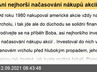 Ani nejhorší načasování nákupů akcií nemusí být problém aneb V dlouhodobosti je síla úspěšného investování