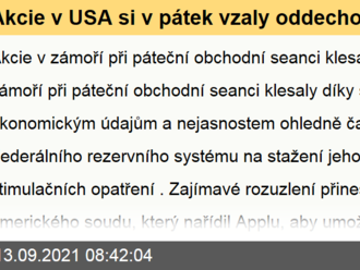 Akcie v USA si v pátek vzaly oddechový čas