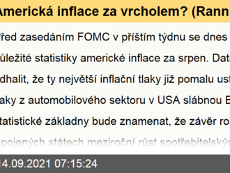 Americká inflace za vrcholem?  