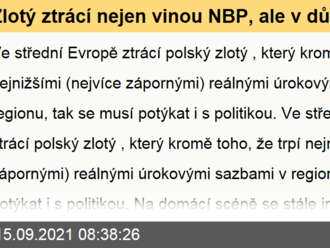 Zlotý ztrácí nejen vinou NBP, ale v důsledku napětí ve vztazích s EU