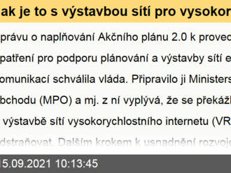 Jak je to s výstavbou sítí pro vysokorychlostní internet? Zpráva o plnění akčního plánu schválena, Sněmovna projedná zákon o elektronických komunikací