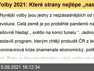 Volby 2021: Které strany nejlépe „nastartují Česko“ po covidu?