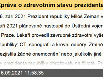 Zpráva o zdravotním stavu prezidenta republiky