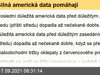 Silná americká data pomáhají