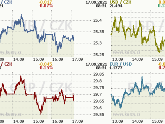 Česká koruna klepe na bránu 25,30 EUR/CZK