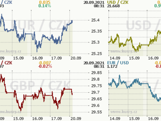 Česká koruna ke konci týdne opět trochu ztratila chuť do života