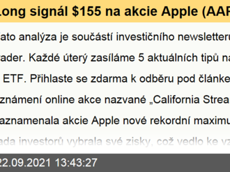 Long signál $155 na akcie Apple  