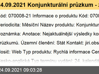 24.09.2021 Konjunkturální průzkum - září 2021