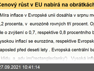 Cenový růst v EU nabírá na obrátkách, mezi zeměmi se rozevírají inflační nůžky