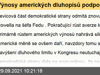 Výnosy amerických dluhopisů podpořeny relativně jestřábí rétorikou rychle rostou