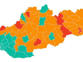 Väčšina Slovenska bude od pondelka oranžová, niektoré okresy budú aj červené