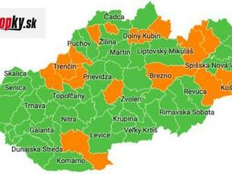 COVID automat posiela ďalšie okresy do oranžovej farby: Pozrite si, kde budú platiť prísnešie pravidlá