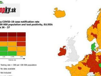 COVID MAPA: Obľúbená dovolenková krajina Slovákov je červená! Slovensko má dve farby, problémom je východ